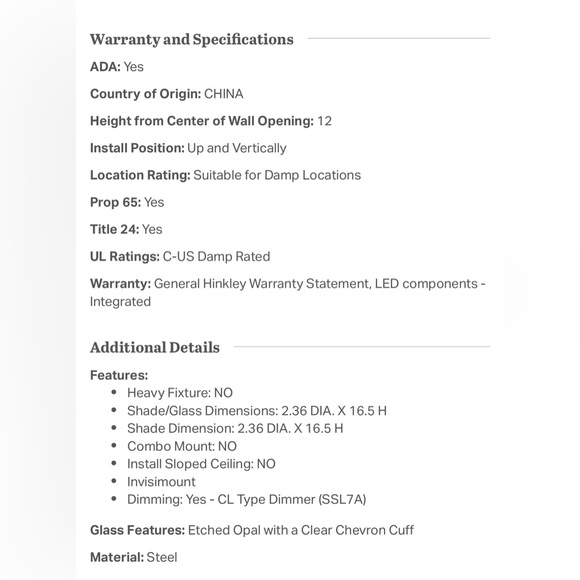 New! 2 Sconces Hinkley Lighting 51250 Vivi 2 Light 17" Tall LED Bathroom Sconce - Picture 5 of 7